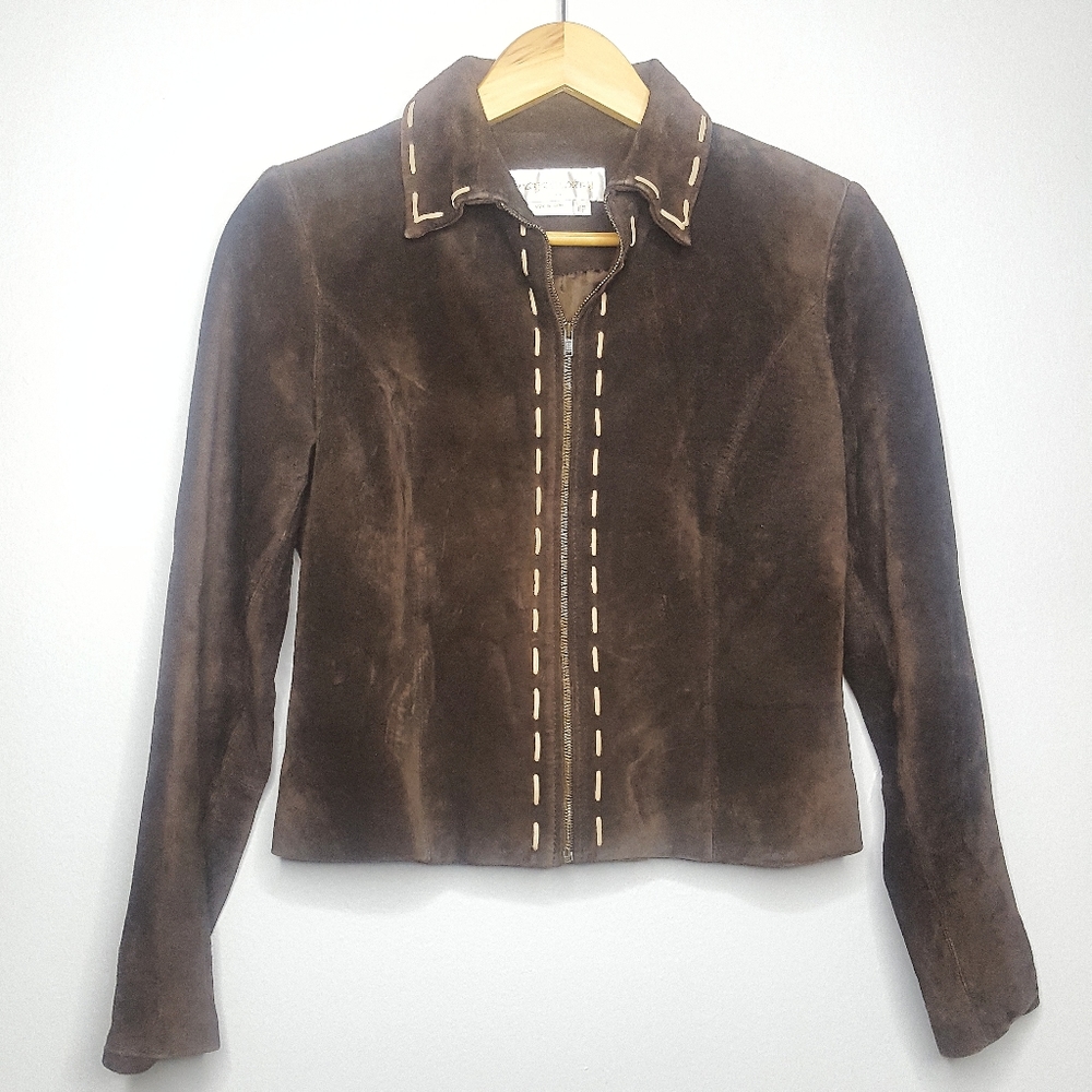 Vintage Genuine Leather Brown Jacket
